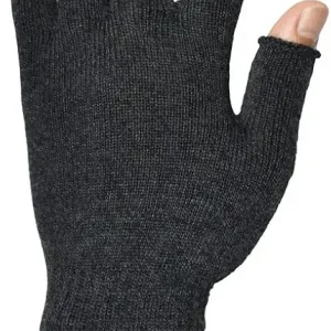 VITAL SALVEO Fingerless Recovery Gloves Stretchy Hands Office Unisex Half Finger Typing Texting Circulation Gloves (Pair)