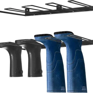 Wader Hangers 2-Pack,Wader Rack Wall Mount (Hang 4 Pairs),Sturdy Metal Boot Hanger,Wall Mounted Boot Rack,Great for Work Boots, Cowboy Boots, and Waders,Metal Boot Organizer.
