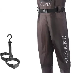 Waders for Men, Fishing Chest Waders Waterproof with Boots, 2-ply Nylon/PVC Waders for Women with Boot Hanger