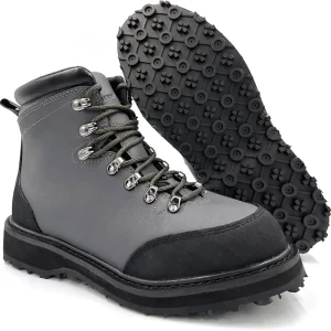 Wading Boots for Men Fishing Cleated Rubber Outsole Fly Fishing Wading Boots Studs Applicable