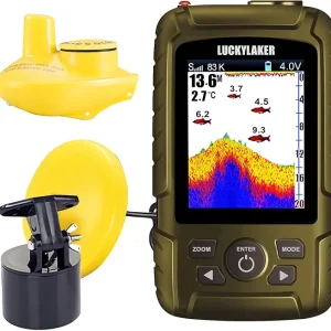 Water Handheld Fish Finder Boat Sonar Wireless Fish Finders Waterproof Portable Display Depth Finders Transducer Sea Ice Fishing