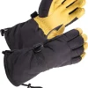 Waterproof and Windproof Genuine Deerskin Leather Ski Gloves with 150g 3M Thinsulate Insulation (SD8648T)
