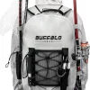 Waterproof Fishing Backpack with Rod Holder,26L Fly Fishing Backpack,Fishing Tackle Storage Backpack for Fishing, Grey