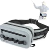 Waterproof Fishing Fanny Pack 3.3L Fly Fishing Bag Chest Pack with Airtight Zipper Green, Gray, Khaki