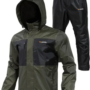 Waterproof Fishing Rain Suit for Men (Rain gear Jacket & Trouser Suit)