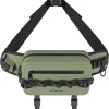Waterproof Fishing Waist Pack?Fishing Tackle Bag Fanny Pack with Adjustable Strap Fishing Rod Holder,Airtight Zipper Closure,Lightweight Sling Fishing Waist Bag for Fly Fishing, Kayaking