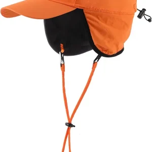 Waterproof Men's Winter Hats with Visor Warm Fleece Lined Baseball Cap Earflaps Trooper Trapper Hat for Men