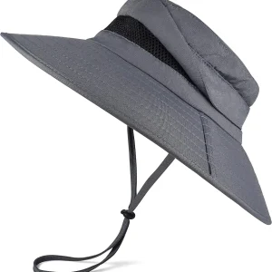 Waterproof Sun Hat for Men Women, UPF 50+ UV Protection Wide Brim Packable Hat for Fishing Hiking Garden Safari Beach