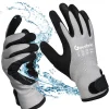 Waterproof Winter Gloves for Men & Women, Abrasion-Resistant Insulated Work Gloves for Cold Weather, Strong Grip Freezer Gloves for Construction, Fishing, and Skiing(Grey L)