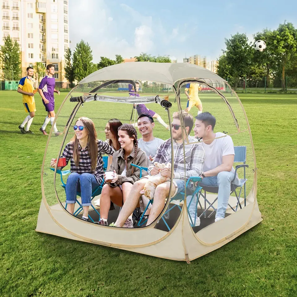 Weather Proof Sports Tent, 1-6 Person Pop-Up Bubble Tent Portable for Watching Sports Events Outside, Camping, and Fishing