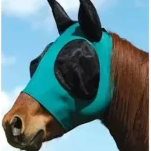 Weaver Equine CoolAid Cooling Fly Mask with Ears - Eye and Ear Protection Fly Masks for Small, Medium, and Large Horses