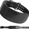 Weight Lifting Belt - 7MM Heavy Duty Pro Leather Belt with Adjustable Buckle - Stabilizing Lower Back Support 4 Inches Wide For Weightlifting, Bodybuilding, Cross Training