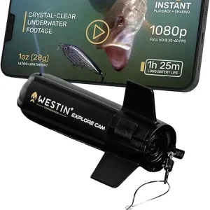 Westin Explore Cam Fish Camera for Underwater Fishing - The Only Castable Wireless Fishing Line Camera - Waterproof - Full HD Video Capture - Battery Operated