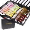 wifreo 24pcs Assorted Clouser Minnow Fishing Flies Tied on Stainless Steel Hook for Salt or Fresh Water Fly Fishing