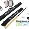 Wild Water Complete Tenkara Fly Fishing Starter Package, 12 Foot Extendable Graphite Rod, 9 Section Rod Pole Kit, Includes 22-Inch Hard Tube Case, Rod Sock, Fly Box, Flies and Three Lines