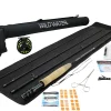 Wild Water Fly Fishing Complete Deluxe 3 Weight 10 Foot 4-Piece Euro Nymphing Kit Rod and Reel Package Combo with Die Cast Aluminum Fly Reel