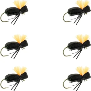 Wild Water Fly Fishing Foam Flies - Terrestrial Dry Flies Size 8-14, Qty. 6