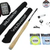 Wild Water Tenkara Starter Package, Excellent Fly Fishing Equipment for Beginners, Includes Flies, Three Lines, Hard Tube Case & Rod Sock