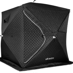 WILLOWYBE Outdoor Sauna Tent Pro - 4-Person, All-Weather, Insulated, Solid, Panoramic View, Easy Setup