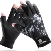 Winter Fingerless Fishing Gloves for Men & Women, Windproof Cold Weather Touchscreen Cycling Gloves for Photography Ski Driving