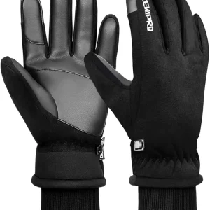 Winter Gloves -20 Waterproof Thermal Men Women, Deerskin Suede 3M Insulated Gloves for Driving Running Hiking Skiing