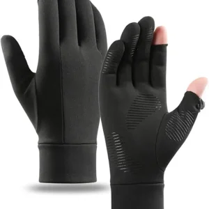 Winter Warm Men's and Women's Touch Screen Outdoor Liner Gloves with Fingerless Design, Suitable for Outdoor Sports