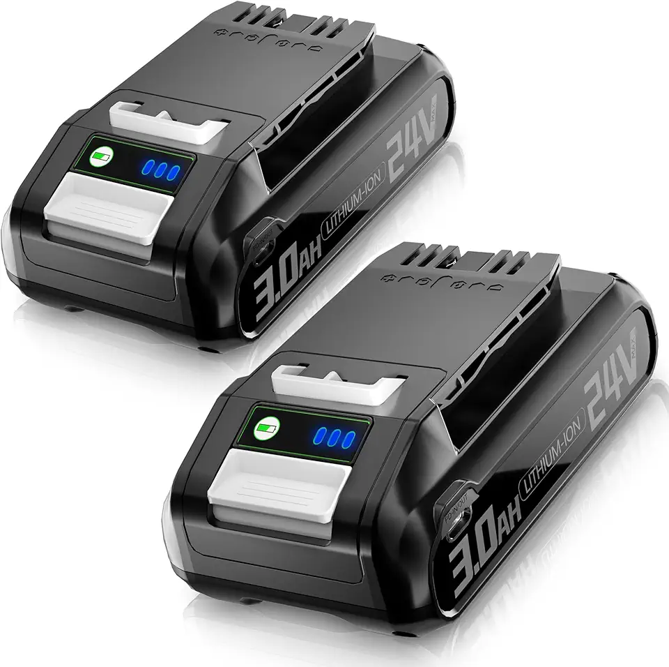 ?with USB-C? 2Pack 3.0Ah 24V Replace Battery for Greenworks 24V Battery 29842 29852 Lithium Battery Compatible with 20352 22232 2508302 24V Cordless Tools