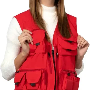 Women Mesh Breathable Outdoor Quick Dry Safair Cargo Fishing Travel Vest with Multiple Pockets