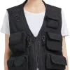 Women Mesh Breathable Outdoor Quick Dry Safair Cargo Fishing Travel Vest with Multiple Pockets
