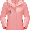 Women's 3-in-1 Winter Coats Snow Ski Jacket Waterproof Windproof Fleece Lined Winter Jacket Parka