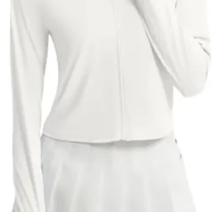 Womens Athletic Jacket UPF 50+ Lightweight Soft Full Zip Up Long Sleeve Shirts Hiking Outdoor Workout Jakcets
