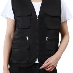 Women'S Fishing Vest Multi-Pocket Design Vest Functional Vest Fashion Tooling Vest Lightweight And Versatile