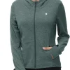 Women's Hiking Shirts Lightweight UPF 50+ Sun Protection Open Zippered Outdoor Hoodie Jackets