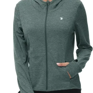Women's Hiking Shirts Lightweight UPF 50+ Sun Protection Open Zippered Outdoor Hoodie Jackets