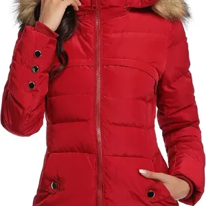 Women's Hooded Thickened Long Down Jacket Winter Down Parka Puffer Jacket