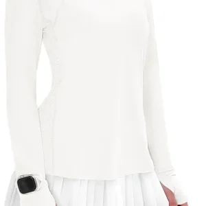 Womens Long Sleeve Shirts Sun Protection Quarter Zip Pullover Summer Quick Dry Athletic Hiking Running Workout Tops