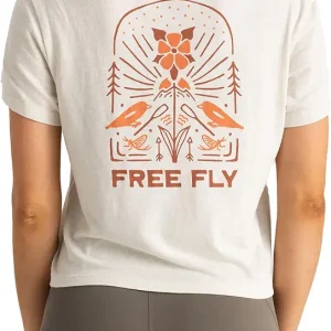 Women's Mellow Meadow Tee - Short Sleeve Fishing Shirts for Women, Cotton Blend Themed Nature Lover Graphic T-Shirt