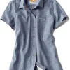 Women's Short-Sleeved Tech Chambray Work Shirt