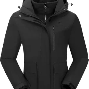 Womens Ski Jackets Waterproof Fleece Snow Coat 3 in 1 Snowboarding Jackets Winter Warm Windbreaker Raincoat