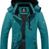 Women's Ski Snow Jacket Warm Winter Waterproof Coat Snowboard Rain Jacket Hooded Windproof Windbreaker