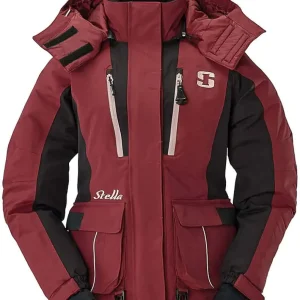 Women's Stella Durable Windproof Water-Resistant Insulated Outdoor Ice Fishing Jacket with Removable Hood