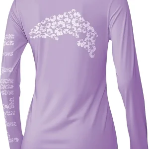 Womens UPF 50+ Fishing Shirts Sun Protection Long Sleeve T-Shirt