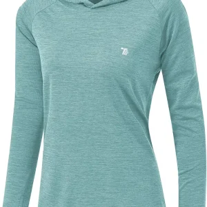 Womens UPF 50+ Sun Protection Hoodie Shirt Long Sleeve Fishing Hiking Outdoor UV Shirt Lightweight