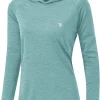 Womens UPF 50+ Sun Protection Hoodie Shirt Long Sleeve Fishing Hiking Outdoor UV Shirt Lightweight