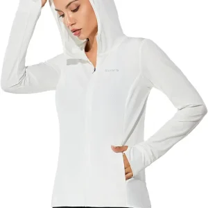 Women's UPF 50+ Sun Protection Jacket Hooded Cooling Shirt with Pockets Hiking Outdoor Performance