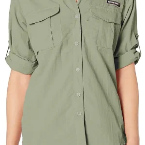 Women's UPF 50+ UV Protection Shirt, Long Sleeve Fishing Shirt, Breathable and Fast Dry