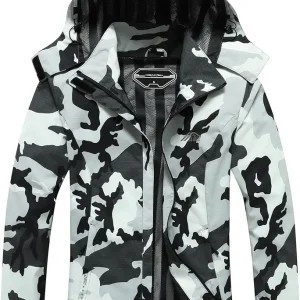 Women's Waterproof Raincoat Lightweight Rain Jacket Detachable Hood Travel Outdoor