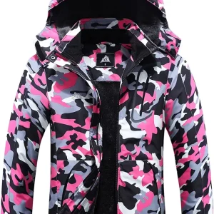 Women's Waterproof Ski Jacket Warm Winter Coat Outdoor Windbreaker Hiking Snowboarding Jacket