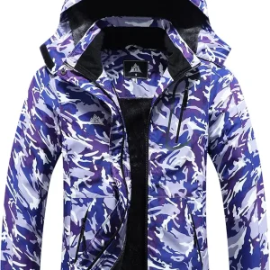 Women's Waterproof Ski Jacket Warm Winter Coat Outdoor Windbreaker Hiking Snowboarding Jacket
