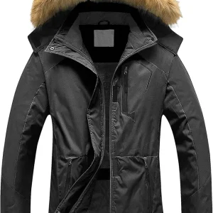 Women's Waterproof Ski Jacket Winter Snow Coats Fur Hooded Raincoat Parka